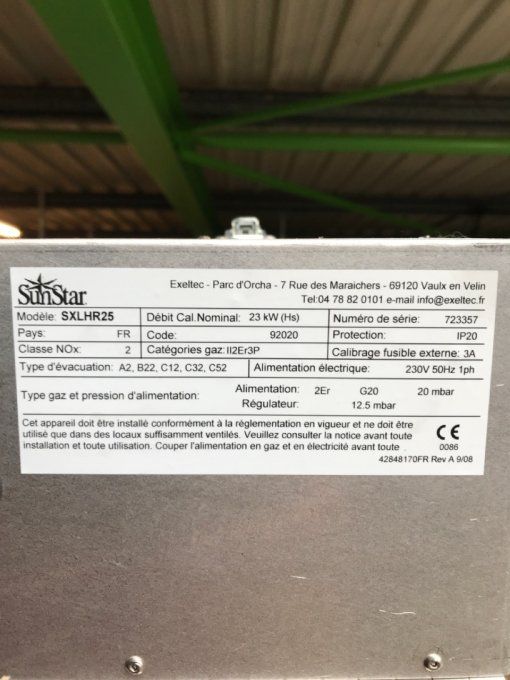 maintenance radiant gaz exeltec